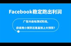 FB广告稳定跑出利润，冷启动用小预算OR直接上大预算?