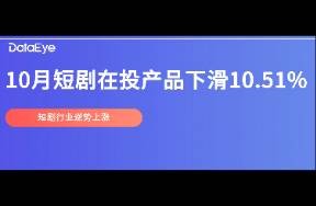 红果、点众领跑！10月短剧在投剧场跌10，素材量却逆势