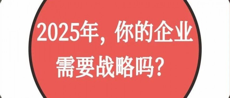 2025年，你的企业需要战略吗？